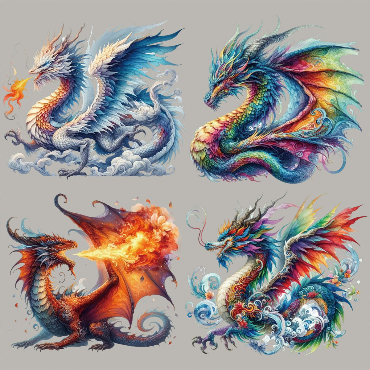 New Design Fashion Dragon Heat Transfer Printing Labels Custom Plastisol Heat Transfer Logos for T Shirt Clothing
