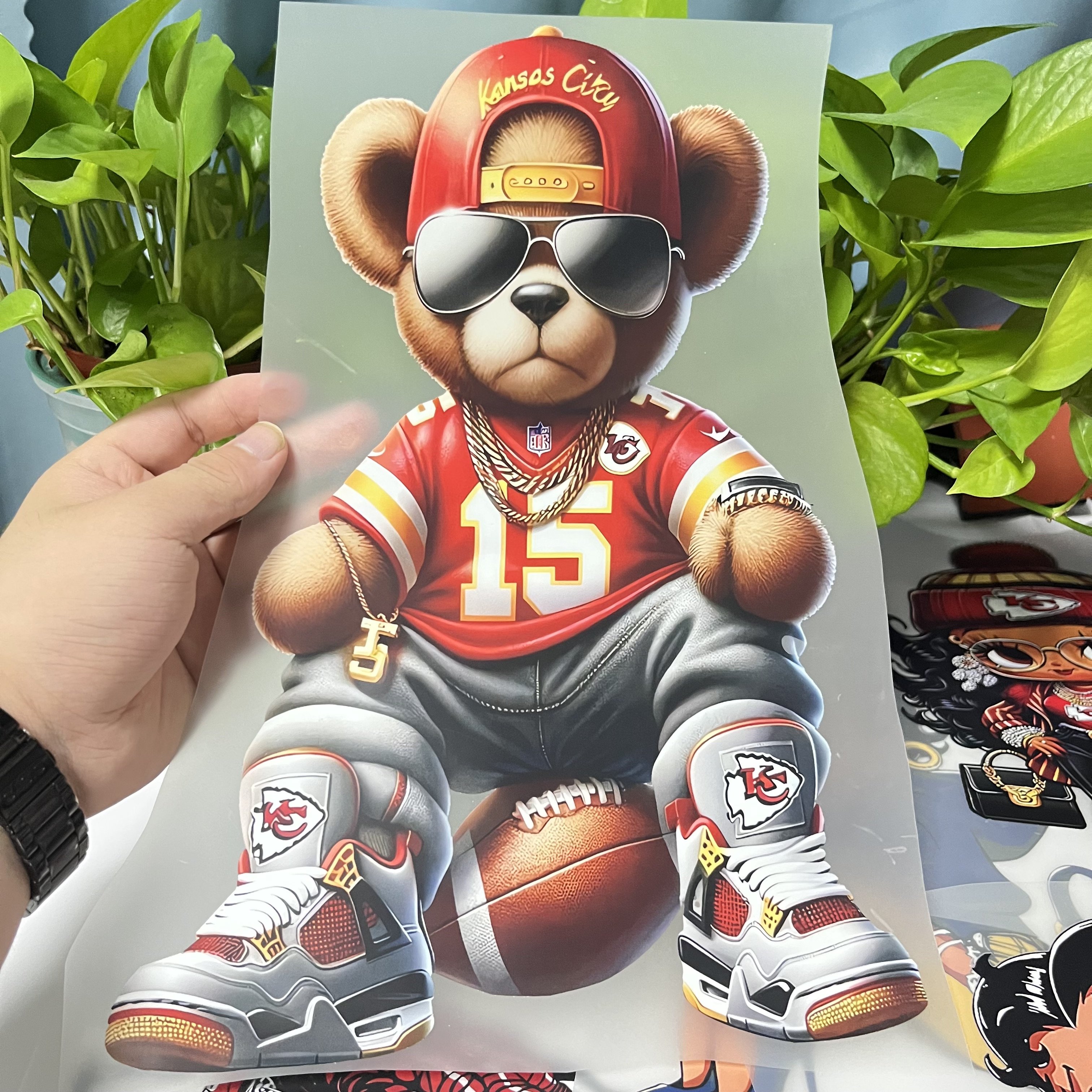Factory custom screen print transfers heat press logo print for clothing dtf transfers plastisol heat transfer stickers
