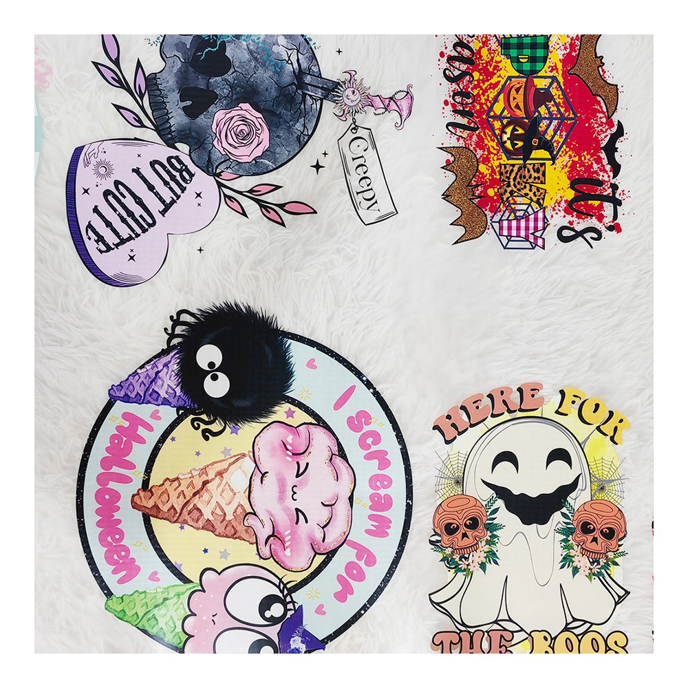 Custom Halloween DTF transfers printing Digital printing transfers ready to press DTF heat transfer design for t shirts