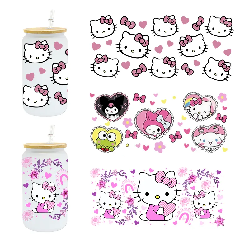 Custom Logo Labels Uvdtf Sticker uv dtf cup wrap transfer stickers holiday 16 20 24oz uv dtf cup wraps transfer sticker