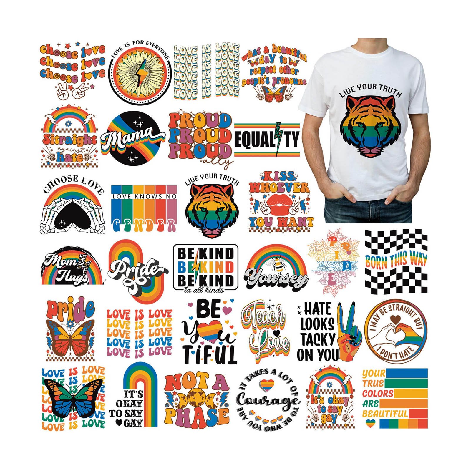 Latest Logo Design Iron Transfer Clothing DTF Transfer Preparation Printing Heat Transfer Printing