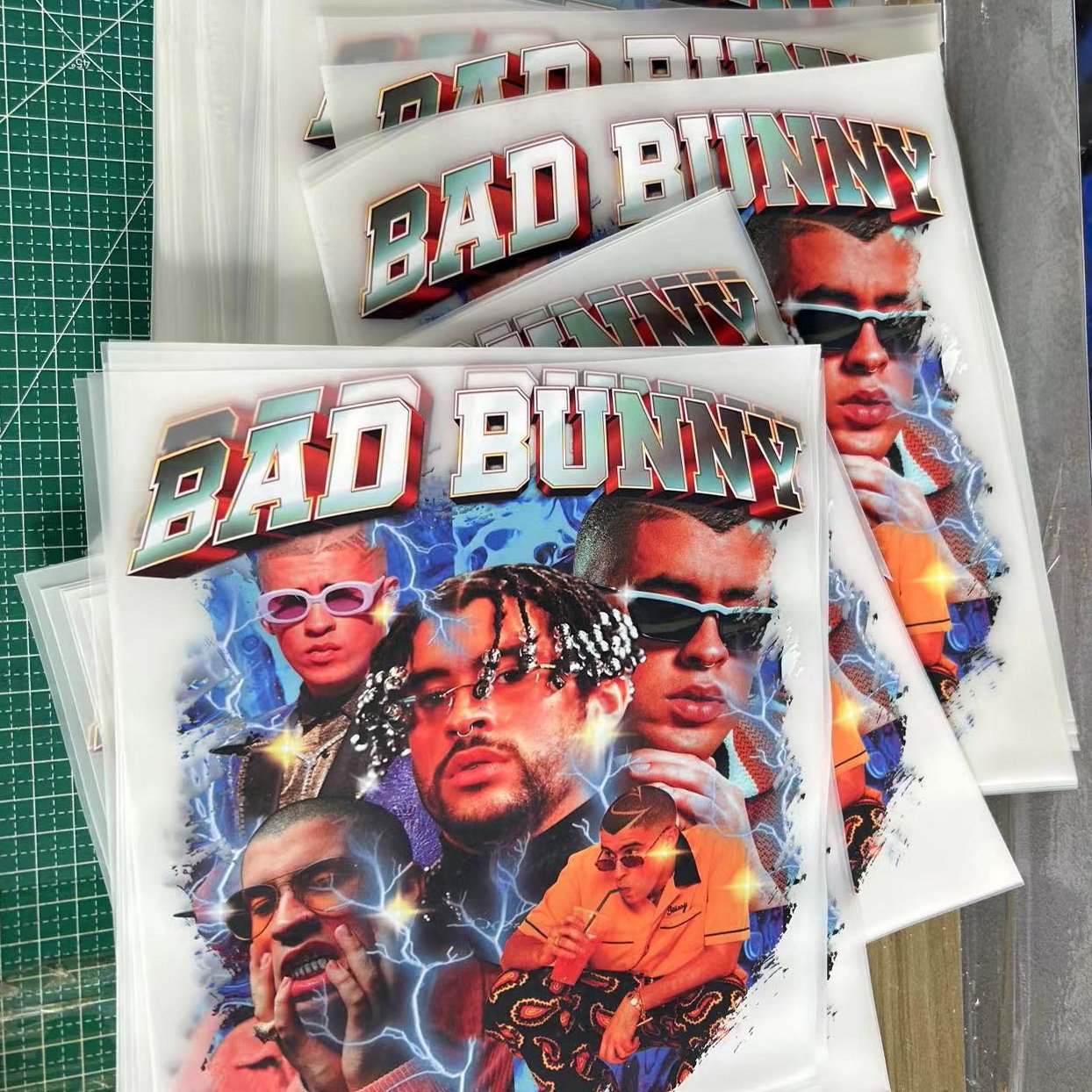 Factory custom multiple hip pop logo dtf transfers heat transfer printing press stickers logo heat transfer vinyl for shirts