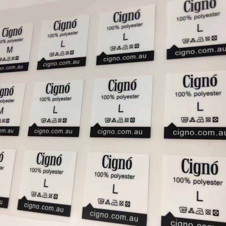 Digital Heat Transfer silicone Size Label Printing On Clothes T-shirt Badge rubber patches Customized Name Logo Pattern Iron on
