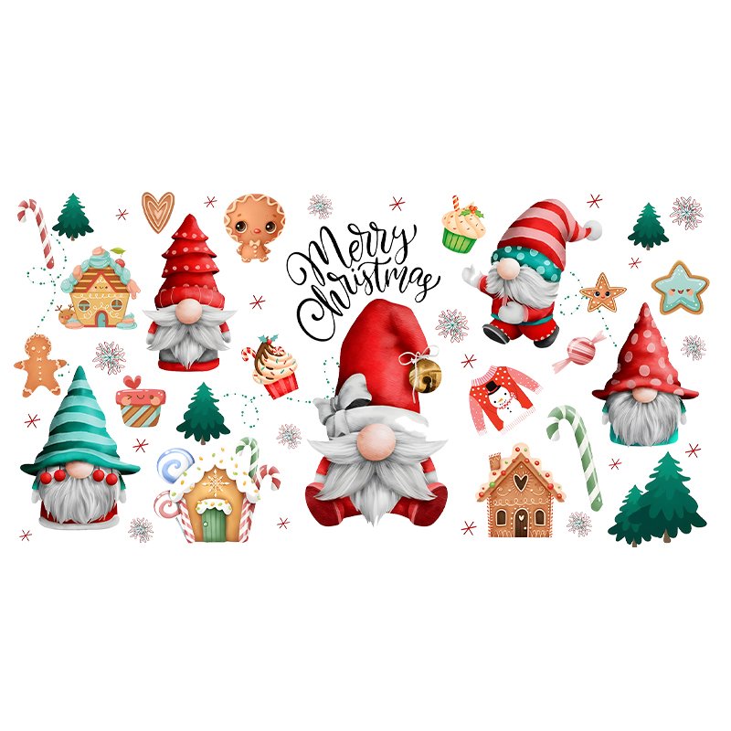 Custom Christmas UV DTF Transfer Paper Soft Film Designs Ready to Press for T-Shirts & Bags Heat Transfer Printing Method