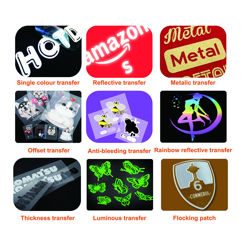 High Quality Custom Heat Transfer Logo Vinyl Heat Transfer Labels Plastisol DTF Heat Transfer Designs Ready To Press For T Shirt
