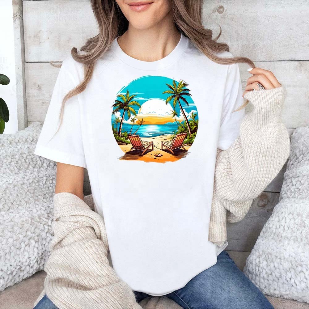 Ready to Press High Quality Summer time Vocation Designs Transfer Printing Dtf Film for Tshirt Printing