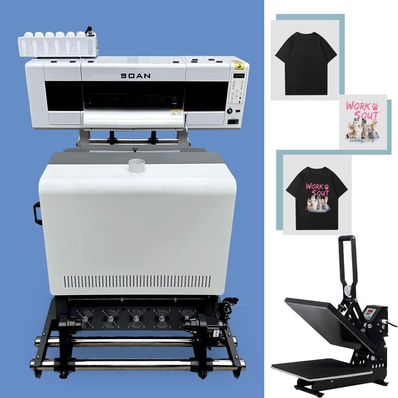 New arrival Dtf Printer A1 A3 With Dual I1600 Xp600 I3200 Heads T-Shirt Heat Transfer 24Inch Dtf Printer Kit Vertical Dtf Shaker