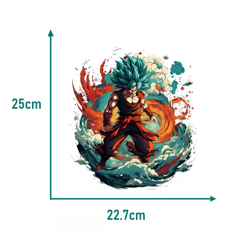 Prepare Hot Press Transfer Printing Iron Sheet For Customized Dragon Ball Series Design, Transparent Film Dtf Transfer Printing