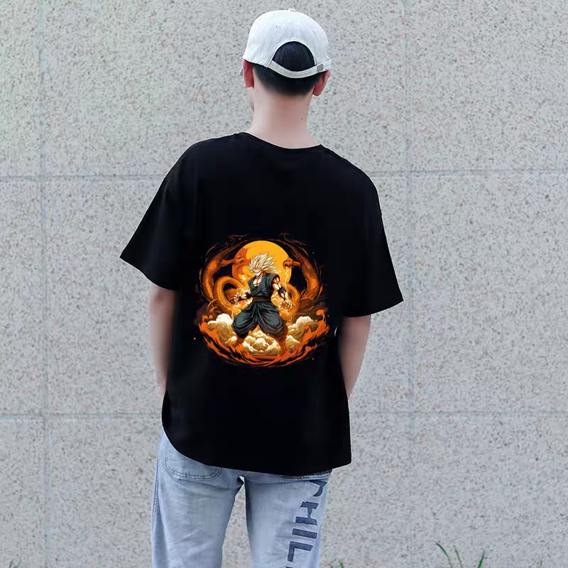 Prepare Hot Press Transfer Printing Iron Sheet For Customized Dragon Ball Series Design, Transparent Film Dtf Transfer Printing