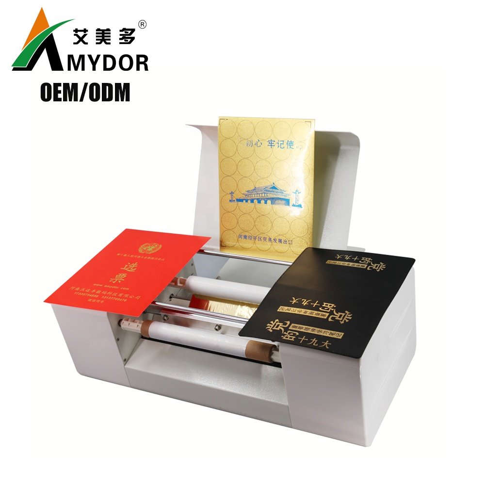 AMD 360C Automatic feeding paper aluminum digital small hot foil stamping machine printer