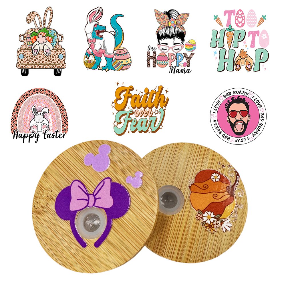 Good Quality Cheap Fashion Printing Logo Sticker Label Transfer UV DTF Cup Wraps Custom 3D Libby Glass Wraps For 16oz