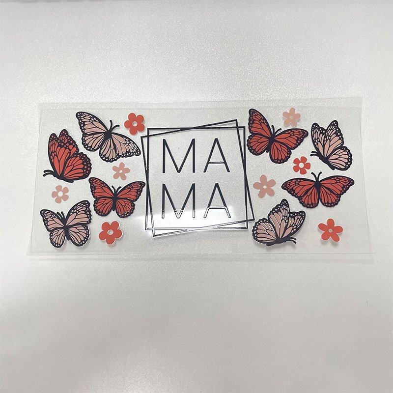 Custom UV Dtf Strawberry Stickers 16 20 40 Oz Uv DTF Cup Wrap Transfers Adhesive Waterproof Decals Labels Printing