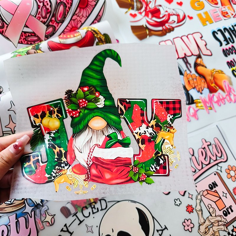 Customization dtf printed sticker for t-shirts heat transfers transfer printing dtf film for tshirt printing