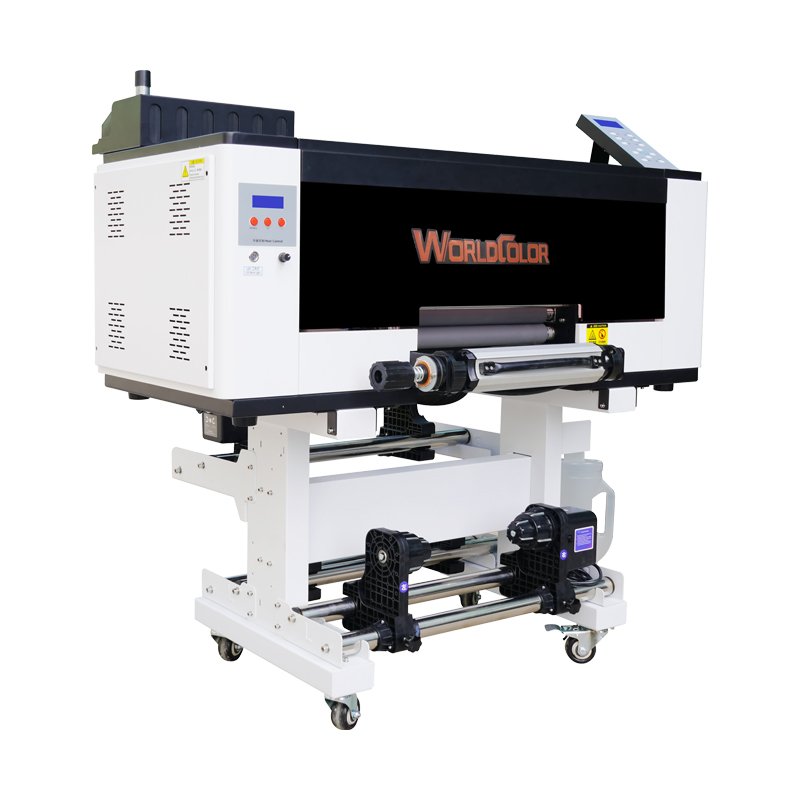 WorldColor A3 XP600 UV DTF Printer Sticker Transfers AB Film Roll 30cm Small Automatic Multicolor for Glass Cups and Bottles