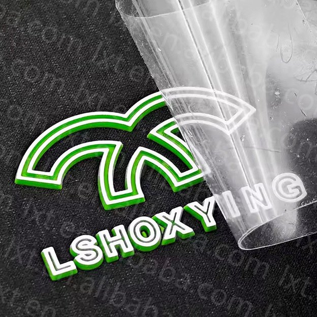 Custom design clothing brand raised printing heat transfer label Silicone rubber heat transfer label for garment labels