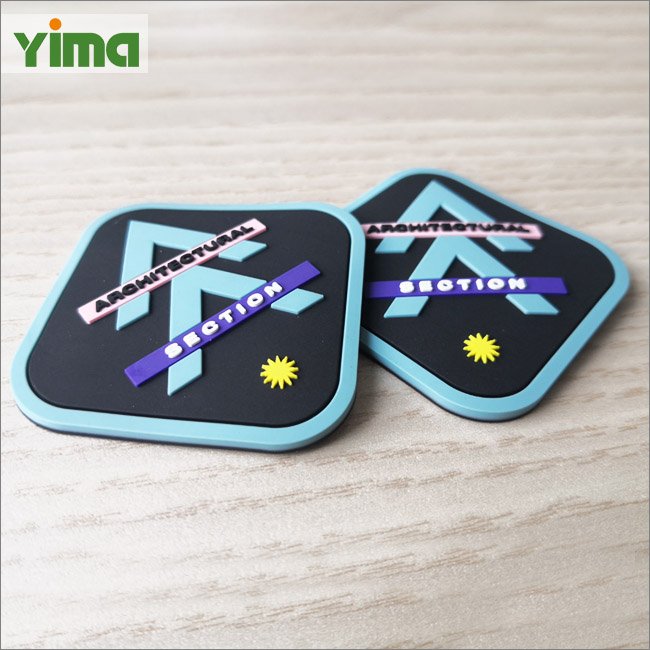 Custom LOGO soft iron on 3D PVC TPU patch badge embossing clothing label