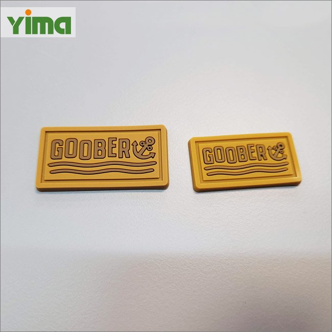 Custom LOGO soft iron on 3D PVC TPU patch badge embossing clothing label