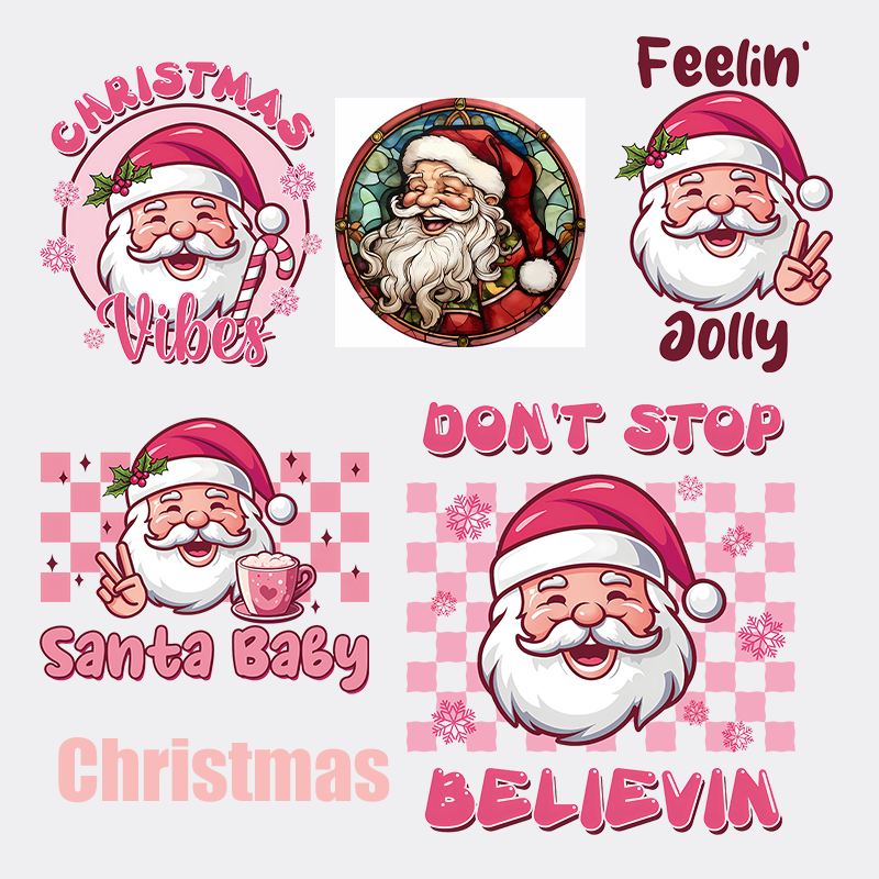 Christmas Bow Coquette Santa Cute Good price uv dtf heat transfers sticker dtf transfers designs ready to heat press on shirts
