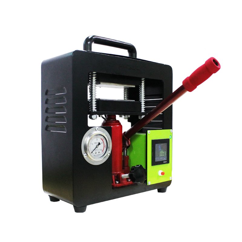 Ultimate Design 12 Ton Hydraulic Heat Press Machine with Dual 3x5 inch Heated Plates with pressure gauge