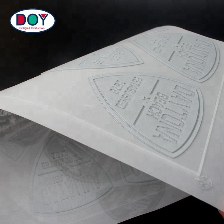Design Custom 3D Logo High Density Resin Printing Heat Transfer Reflective Sticker Label for Garment