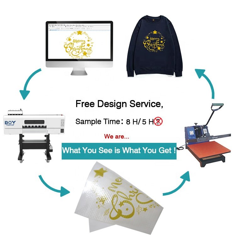 Wholesale Custom Christmas Logo Iron On Sticker DTF Designs Ready to Press Plastisol Heat Transfer Label for T-Shirt