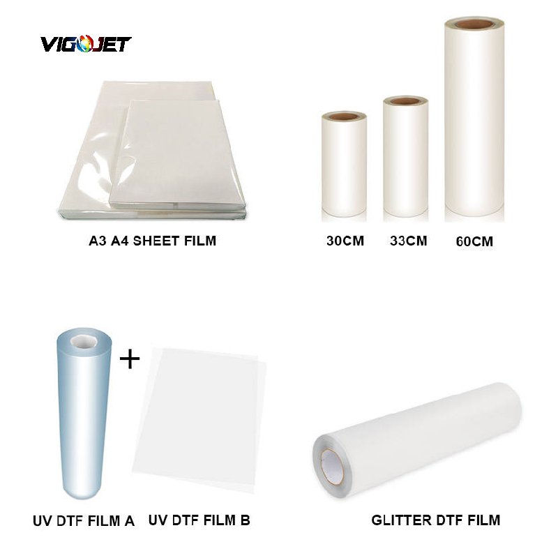VIGOJET China factory high quality film printed by DTF printer two size 30cm 60 cm for digital printing by ps