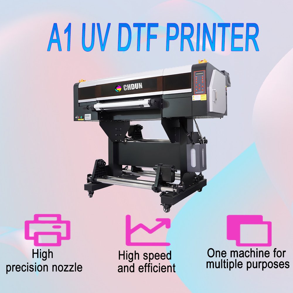 DTF UV Printer With Laminator Transfer Printing Machine AB Film Small UV Printer DTF A1 Cylinder Printer UV DTF Machine