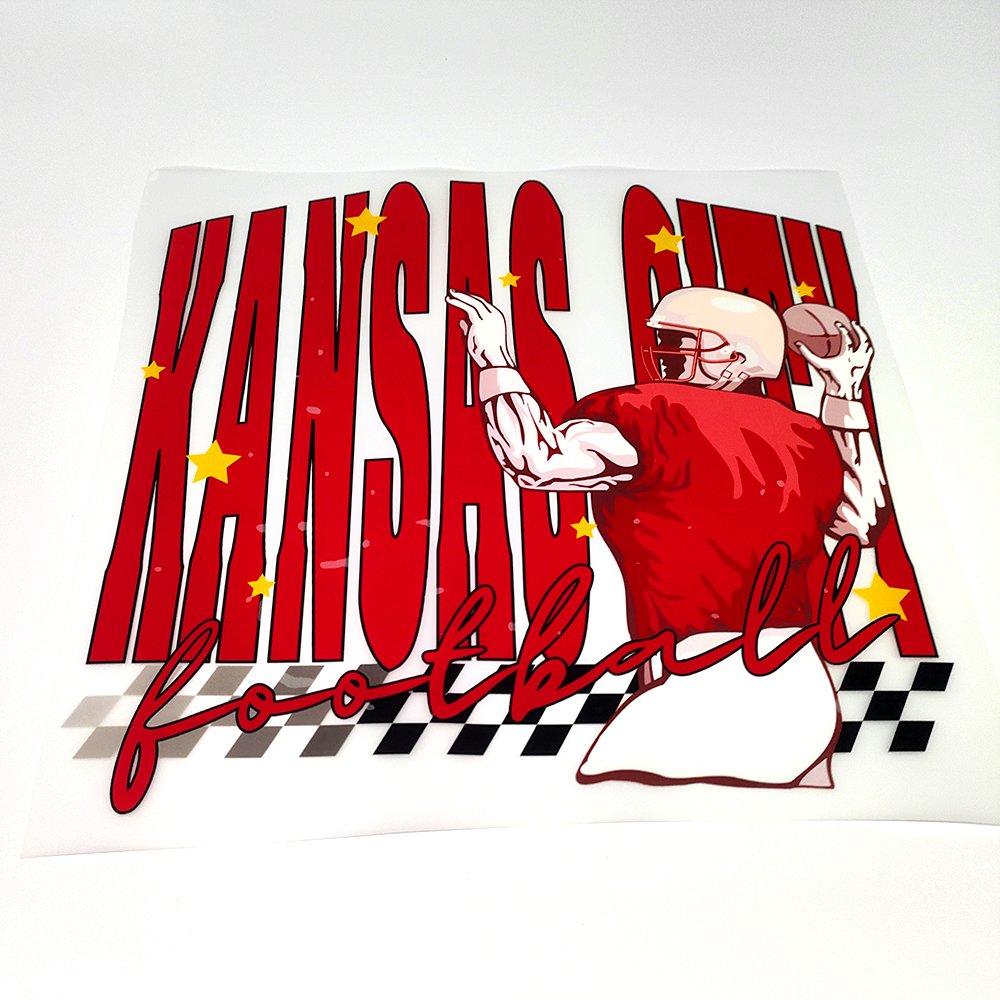 High quality Dtf Heat Transfers kc chiefs ready To Press Tshirts Decals nfl dtf heat Press Transfer Printing For Garments