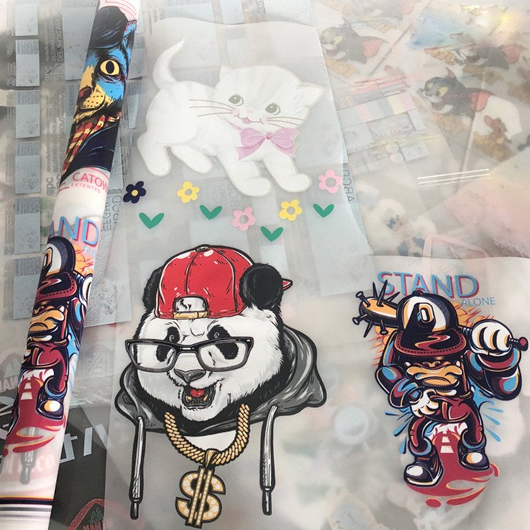 Wholesale High Glossy Instant Hot Peel Heat Transfer PET Printing Film DTF Film Roll 30cm 33cm 60cm Work For T -Shirt