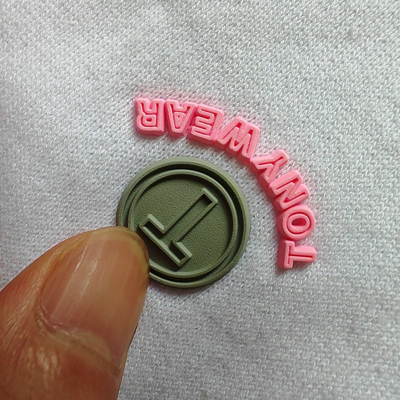 Best Price Logo Silicone Heat Transfer Printing Label 3d Sample List cloth Patch Pvc Baby Private Flat Rubber For Dress