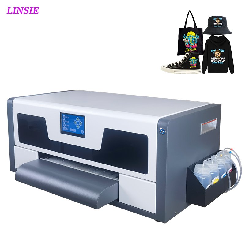 Latest 30cm DTF printer XP600 printhead DTF printer T-shirt canvas bag baseball cap DTF transfer printing A3 labeling machine
