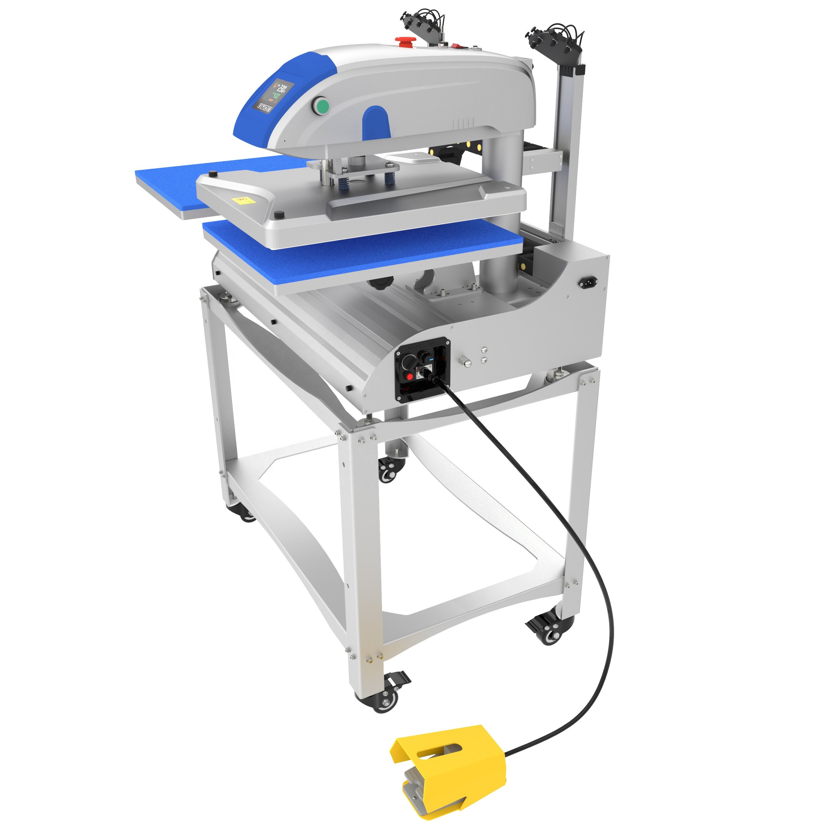 Electric Powered Automatic 16x20 Cloth logo Heat Transfer Printing t shirt Machine Alignment Laser Heatpress
