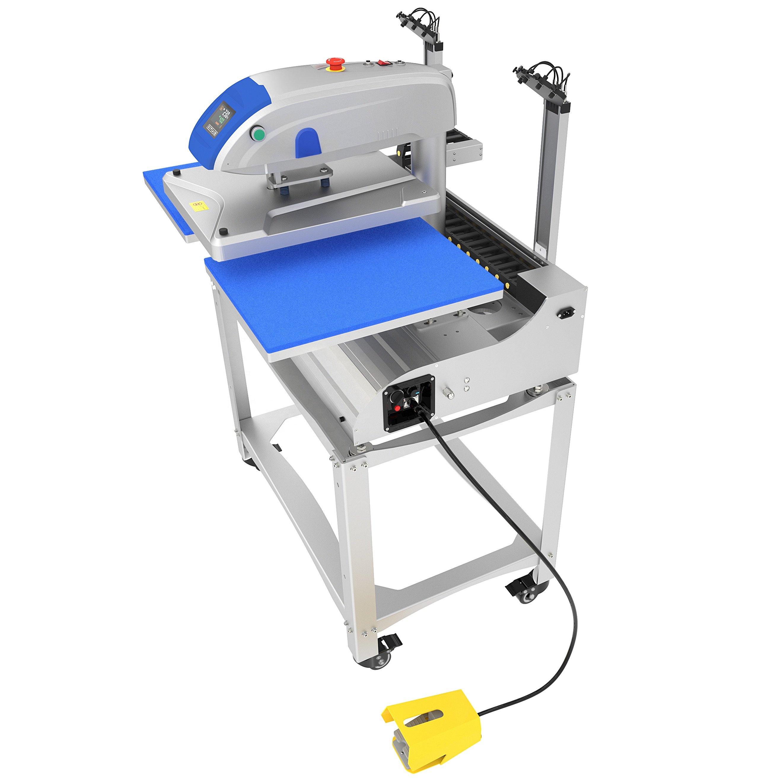 Electric Powered Automatic 16x20 Cloth logo Heat Transfer Printing t shirt Machine Alignment Laser Heatpress