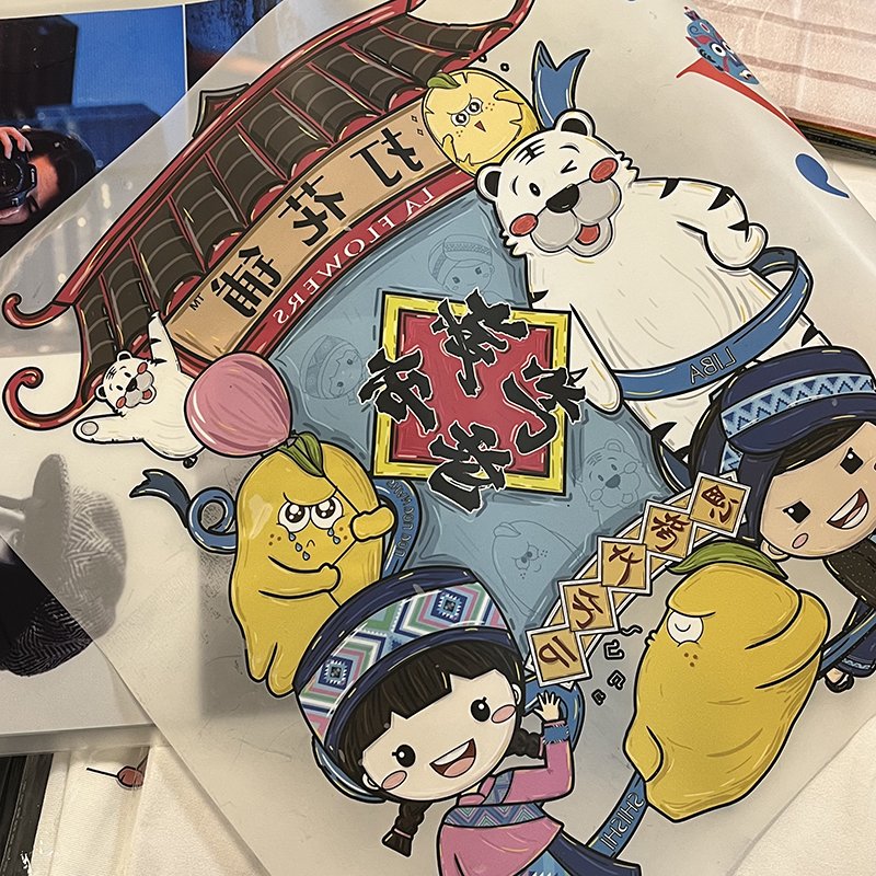 XBH New Trend DTF Heat Transfers Printing Customized Custom Logo DTF Film Printing for DTF T Shirt Heat Transfer Vinyl Label