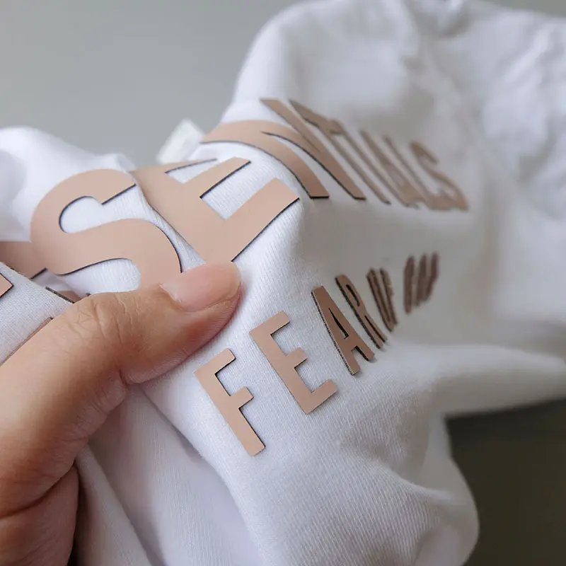 Customized embossed stickers rubber heat transfer label Raised Brick 3D Heat Transfer Vinyl Sticker(3D HTV Sticker)