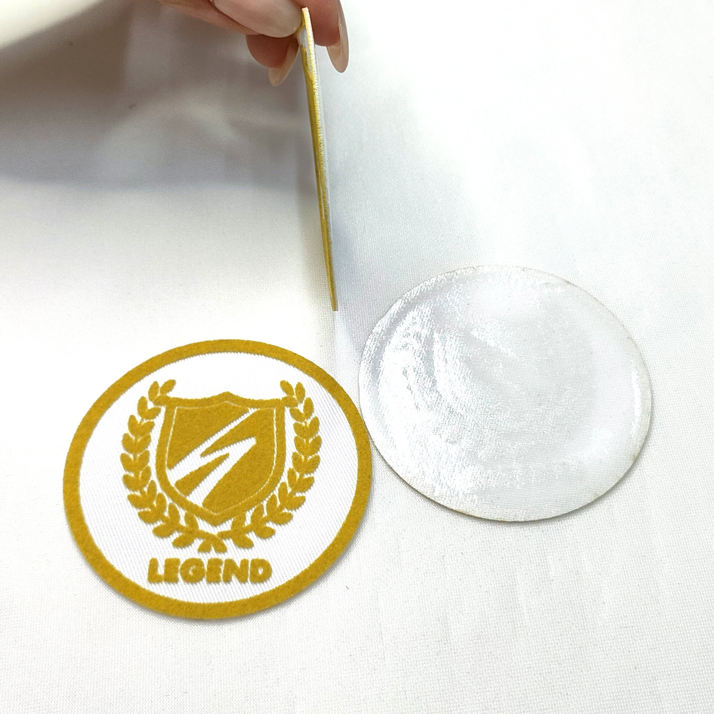 Wholesale Custom Tatami Flocking Heat Transfer Patch Label for Clothing High Quality Plastic Garment Labels Factory Direct