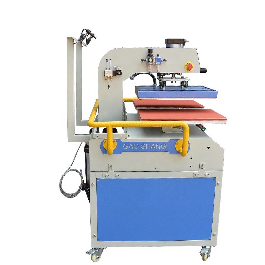 pneumatic automatic sublimation heat press double head 40x60 heat press transfer machine for label flatbed t shirt vinyl