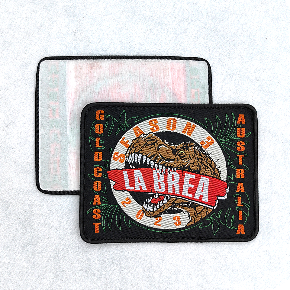 Custom LOGO Design Embroidery Patch Heat Transfer Stick to Clothing Woven Fabric Badge Iron on Caps Garment Accessories
