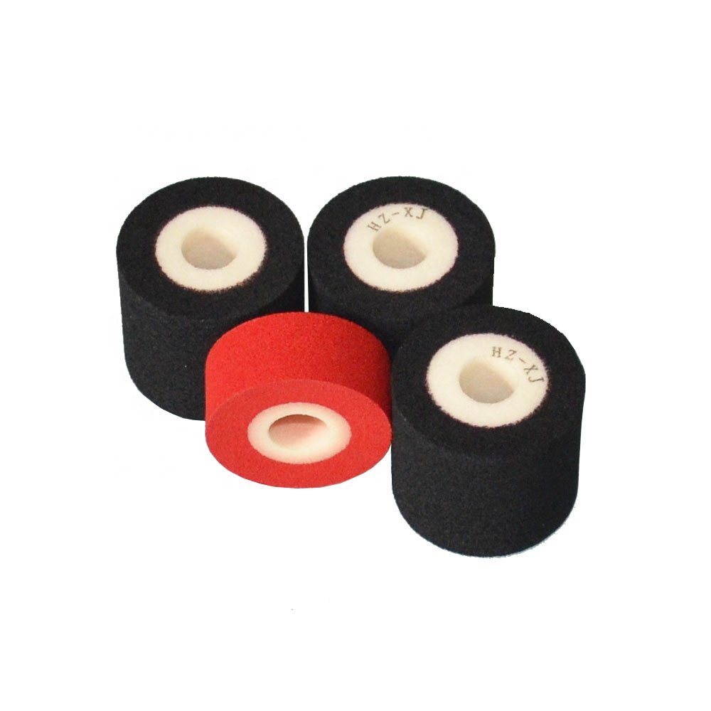 Black 36mm*32mm Hot Melt Ink Roller / Hot Ink Roll For Automatic Batch Coder