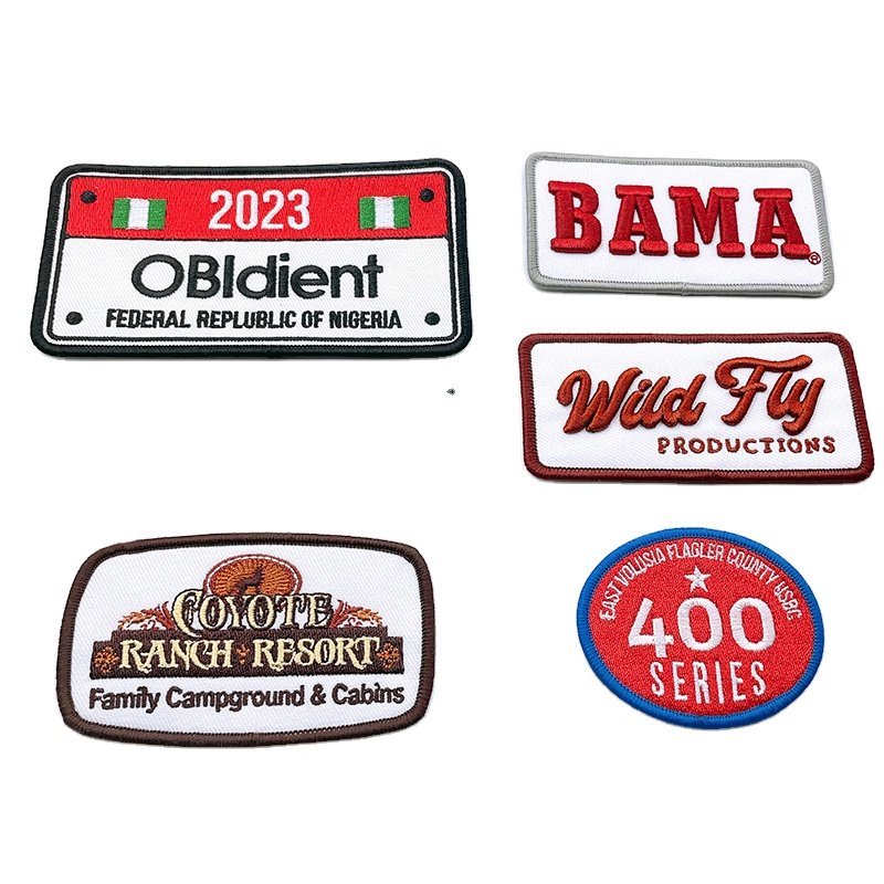 Heat Press Iron On Embroidery Patches Custom 100% Embroidered Logo Patches Heat Transfer Patches Custom Embroidery