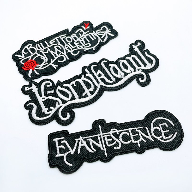Heat Press Iron On Embroidery Patches Custom 100% Embroidered Logo Patches Heat Transfer Patches Custom Embroidery