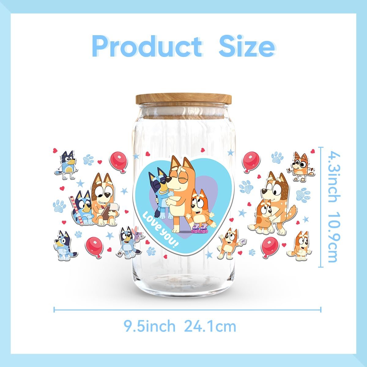 Custom Size Waterproof Cartoon Cup Wraps Decals UV DTF Transfer Printing Stickers for Tumbler Glasses PET Material Heat Transfer