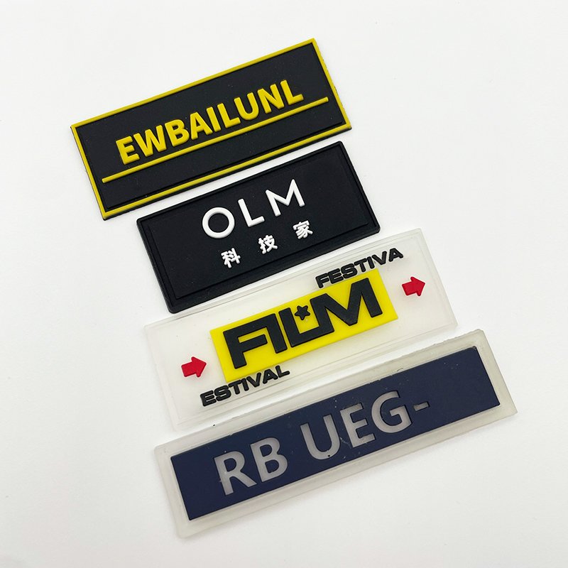 Wholesale Custom Personalized 3d Soft Rubber neck Patches label pvc silicone heat transfer label For Garment/Bags/Shoes