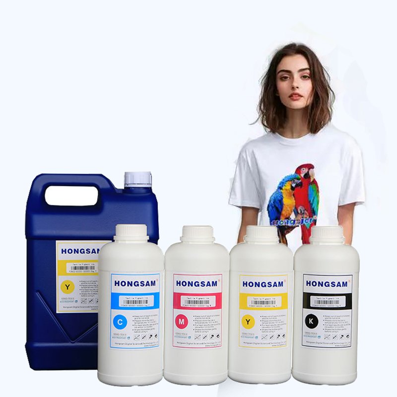 HONGSAM textile pigment ink PET film heat transfer printing ink DTf ink for cotton polyester linen modal printing