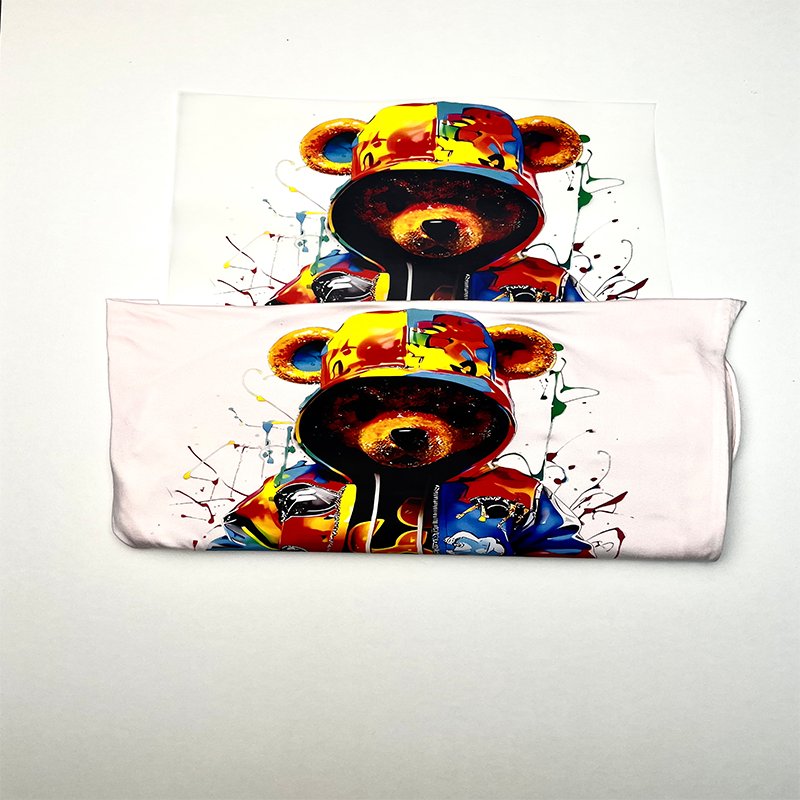 High Quality Custom T-Shirt Clothing DTF Heat Transfer Cool Bear Logo Waterproof PET Plastisol Garment Printing
