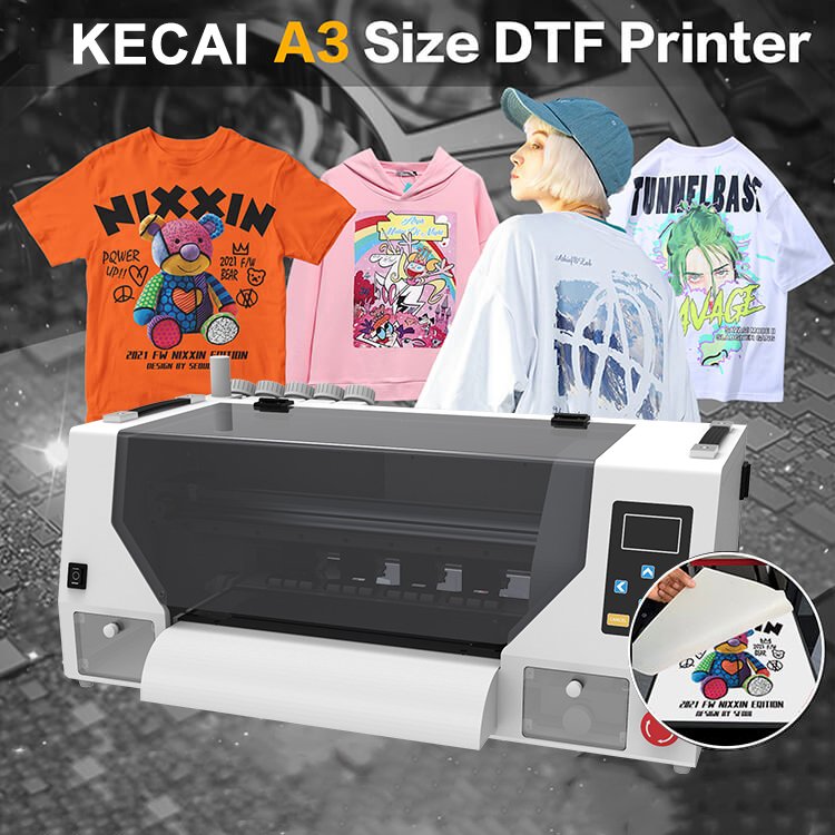 Metal material A3 30CM printer Heat transfer printing clothing desktop Inkjet packaging printer Product costume DTF printer