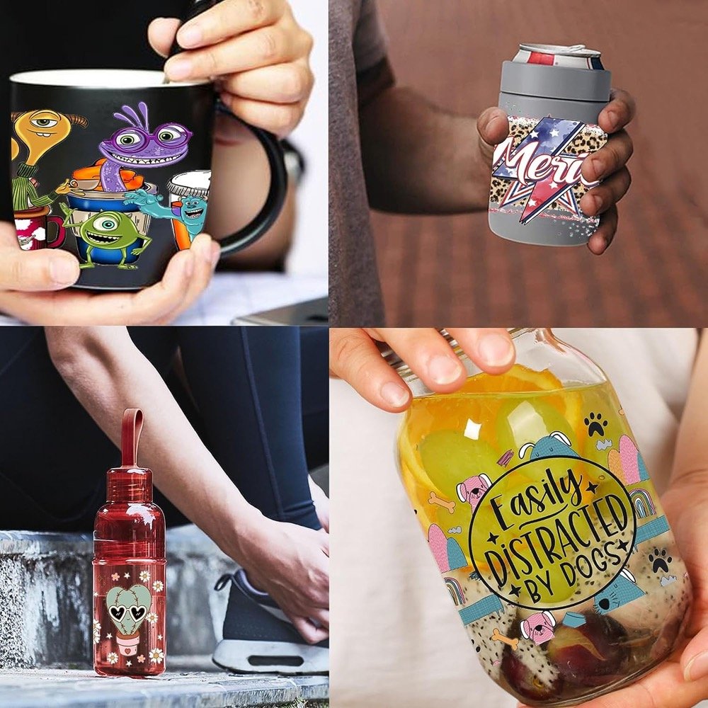 Factory Custom UV DTF Decals Cup Wraps Halloween Adhesive Label Uvdtf Wraps for Cups Transfers Designs Ready to Press Sticker