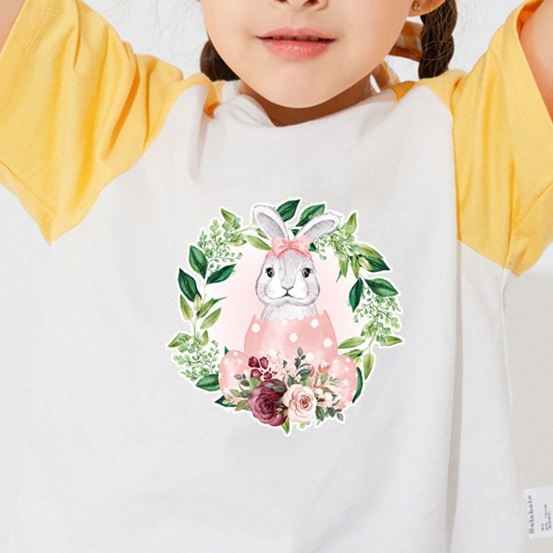 Caadhy New Release Colorful Peace Love Easter Hot Saling Screen Print Transfer Easter Heat Transfer Printing For Garment