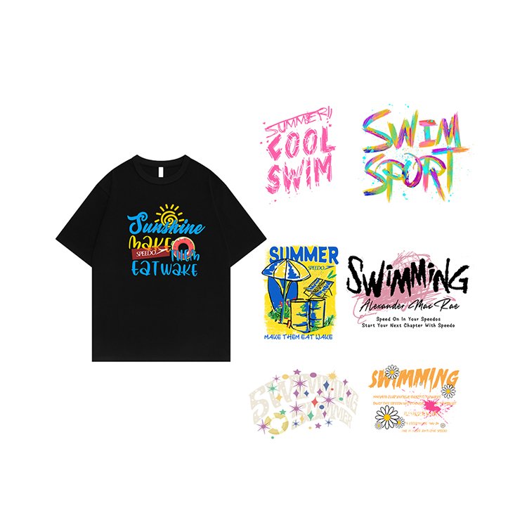Wholesale Custom Heat Transfer Printing Custom Logo Iron On Transfers Heat Press Sticker For Clothes Christmas