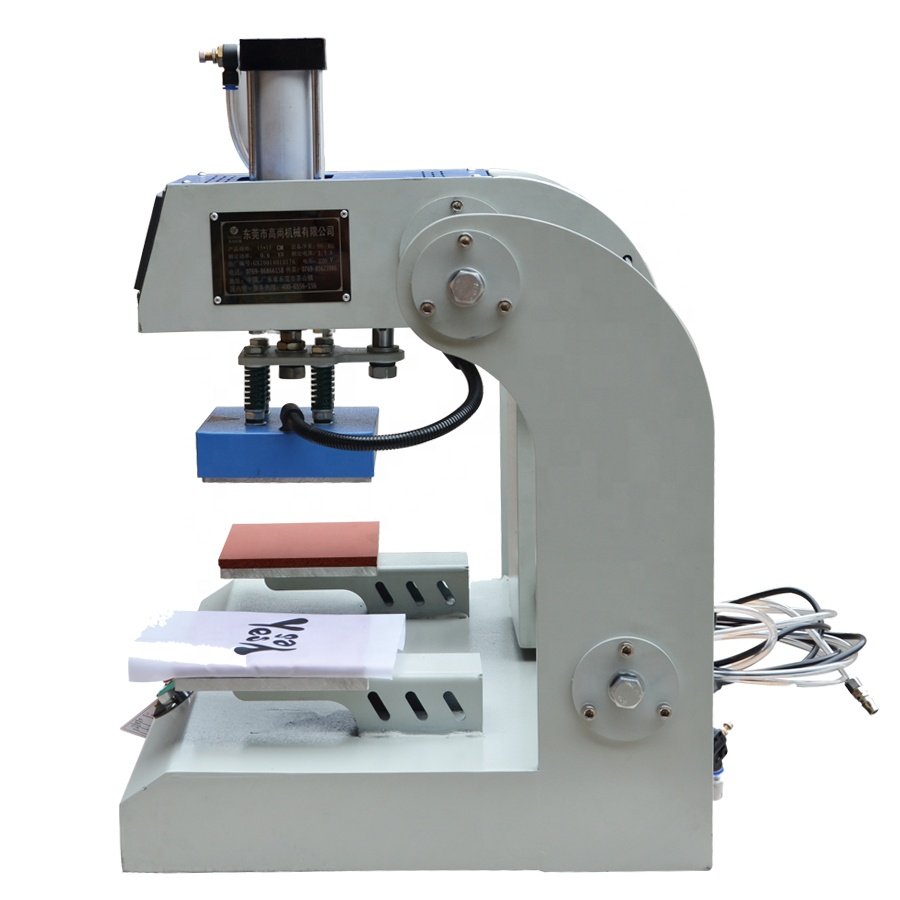 Pneumatic garment baby underwear chest logo heat press vinyl 15x15cm automatic slide heat transfer machine